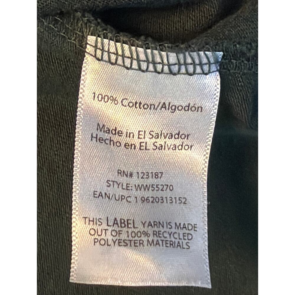 Wrangler Shirt Mens Medium Green Workwear Long Sleeve Pocket Polyester Crewneck - Picture 5 of 7